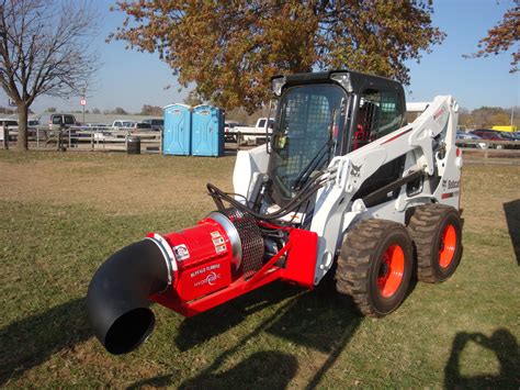 skid steer leaf blower attachment|blower attachment for skid steer.